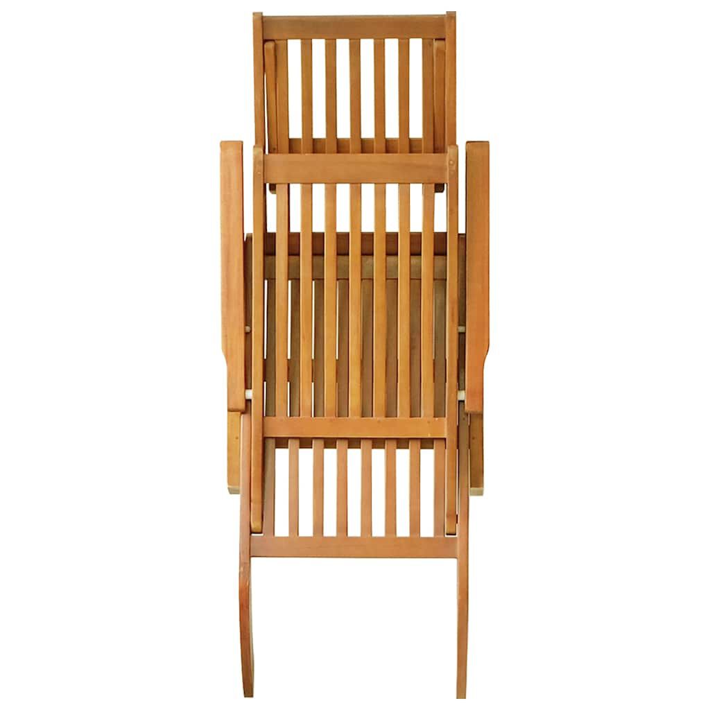 كراسي استرخاء vidaXL Outdoor مع مسندين للقدمين 2ق خشب أكاسيا صلب
