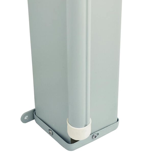 vidaXL مظلة فناء جانبية قابلة للسحب 180×600 سم رمادي