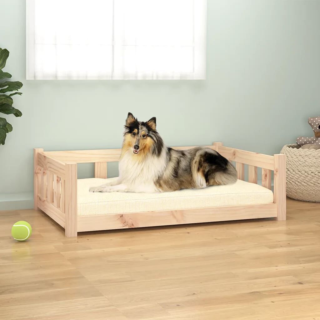 vidaXL سرير كلب 28x65,5x95,5 سم خشب صنوبر صلب