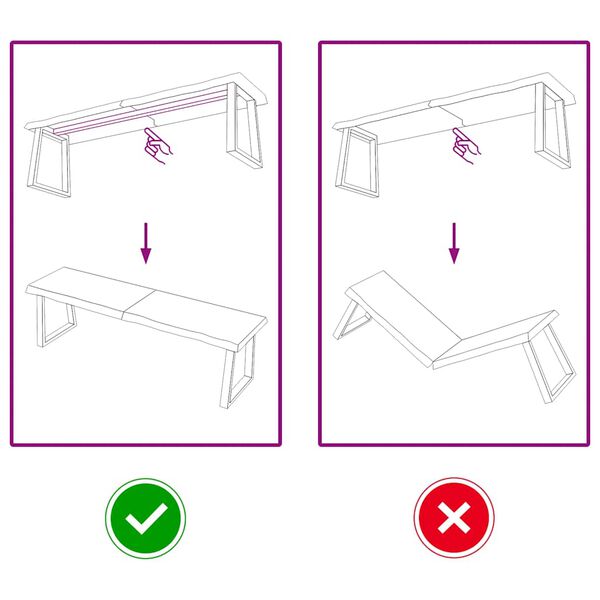 vidaXL سطح طاولة لون بني فاتح 140*40*(2-4) سم خشب بلوط صلب معالج