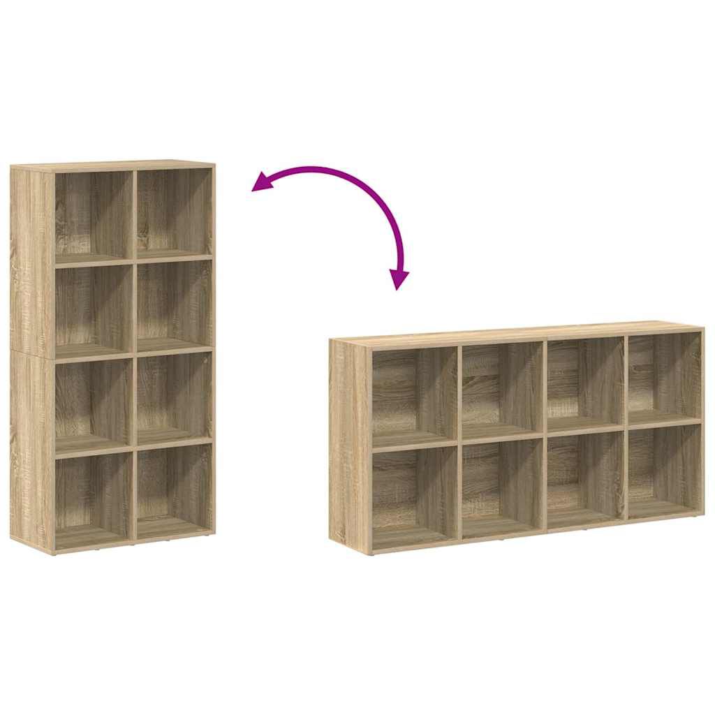 vidaXL خزانة كتب/خزانة جانبية سونوما أوك 66×30×130 سم خشب صناعي