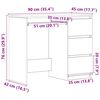 vidaXL مكتب لون أبيض 90×45×76 سم خشب صناعي