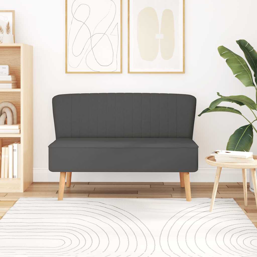 vidaXL أريكة قماش 117×55.5×77 رمادي داكن