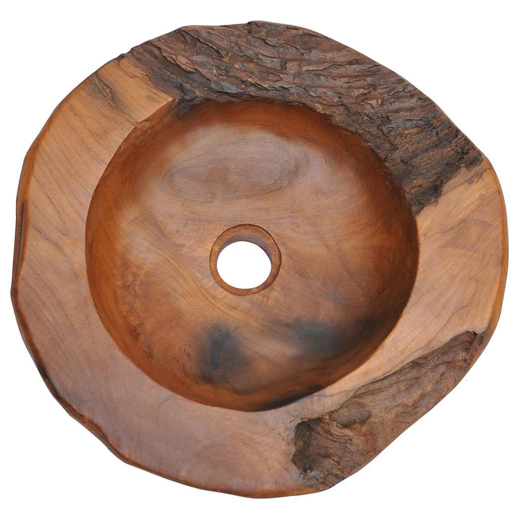 vidaXL حوض خشب ساج صلب 45 سم