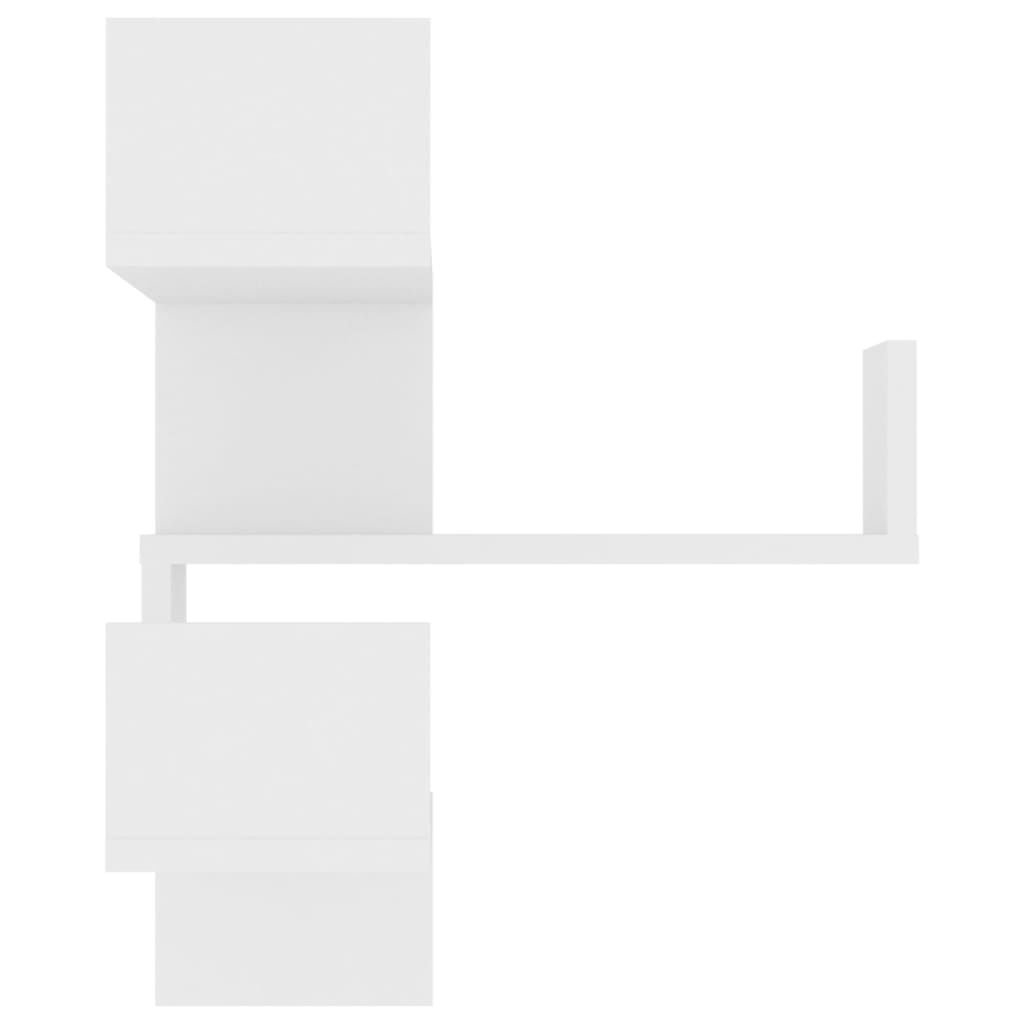 vidaXL رف جداري ركني أبيض 40×40×50 سم خشب صناعي