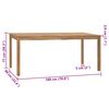 vidaXL طاولة سفرة حديقة 180×90×77 سم خشب ساج صلب