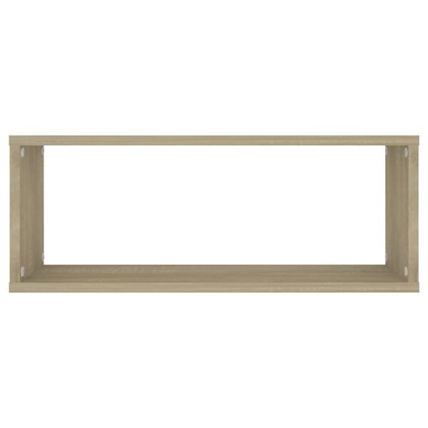 vidaXL رفوف جدارية مكعبة 2 ق سونوما أوك 60×15×23 سم خشب صناعي