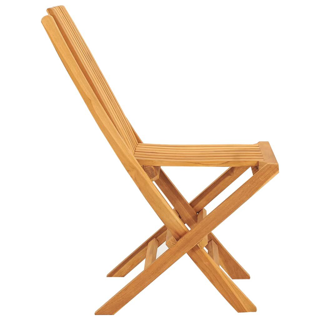 vidaXL 2 كرسي حديقة قابل للطي 47x47x89 سم خشب ساج صلب