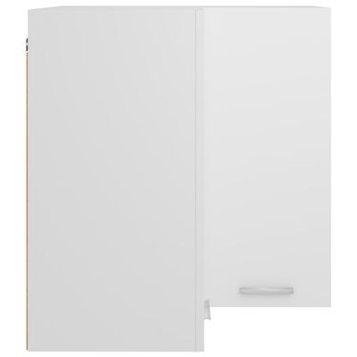 vidaXL خزانة ركنية معلقة أبيض 57×57×60 سم خشب حبيبي