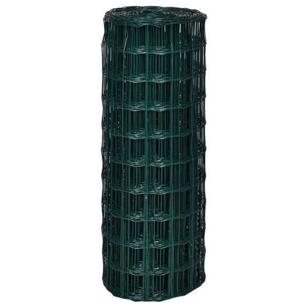 vidaXL سياج يورو فولاذ 1,0x10 متر أخضر