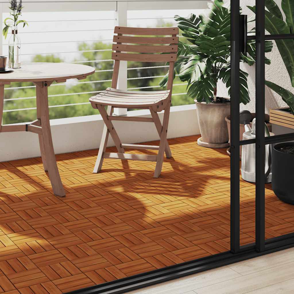 vidaXL عدد 10 ق بلاط تزيين خشب أكاسيا 30×30 سم