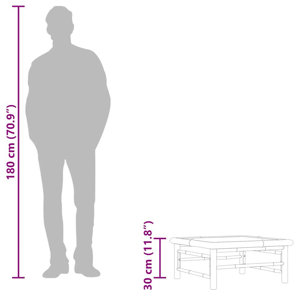 vidaXL طاولة حديقة 30x65x65 سم خيزران
