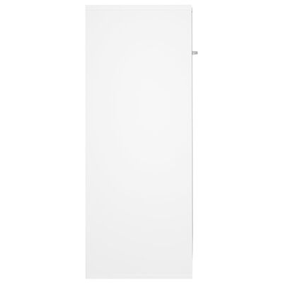vidaXL خزانة جانبية أبيض 60×30×75 سم خشب حبيبي