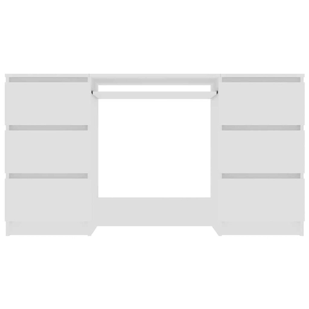vidaXL مكتب كتابة لون أبيض 140×50×77 سم خشب صناعي