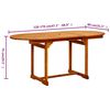 vidaXL طاولة سفرة حديقة (120-170)×80×74 سم خشب أكاسيا صلب