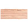 vidaXL سطح طاولة بني فاتح 2x40x100 سم خشب صنوبر صلب معالج وحواف خام