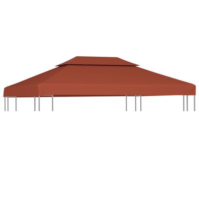 vidaXL سقف مظلة علوي ذو طبقتين 310 جرام/ م² 4×3 م تيراكوتا