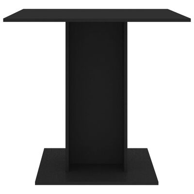 vidaXL طاولة سفرة أسود 80×80×75 سم خشب مضغوط