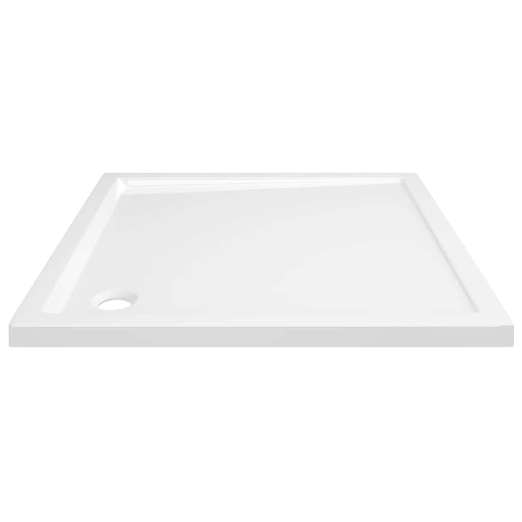 vidaXL قاعدة دش ABS مربعة لون أبيض 80 × 80 سم