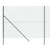 vidaXL سياج شبكي لون أخضر 1,8×25 م