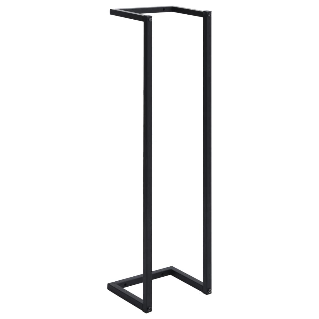 vidaXL حامل مناشف أسود 25×20×95 سم حديد