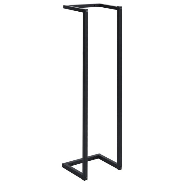 vidaXL حامل مناشف أسود 25×20×95 سم حديد
