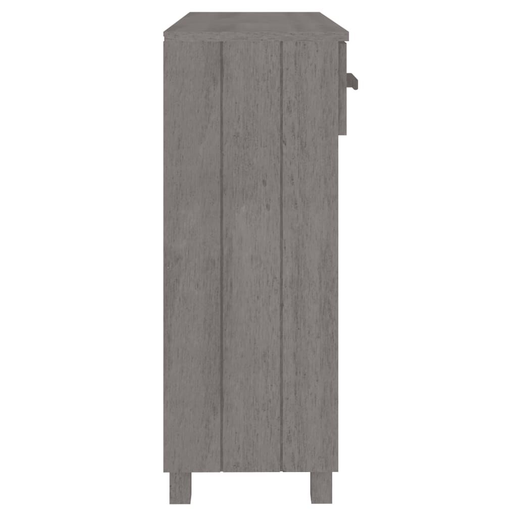 vidaXL طاولة كونسول رمادي فاتح 90×35×90 سم خشب صنوبر صلب