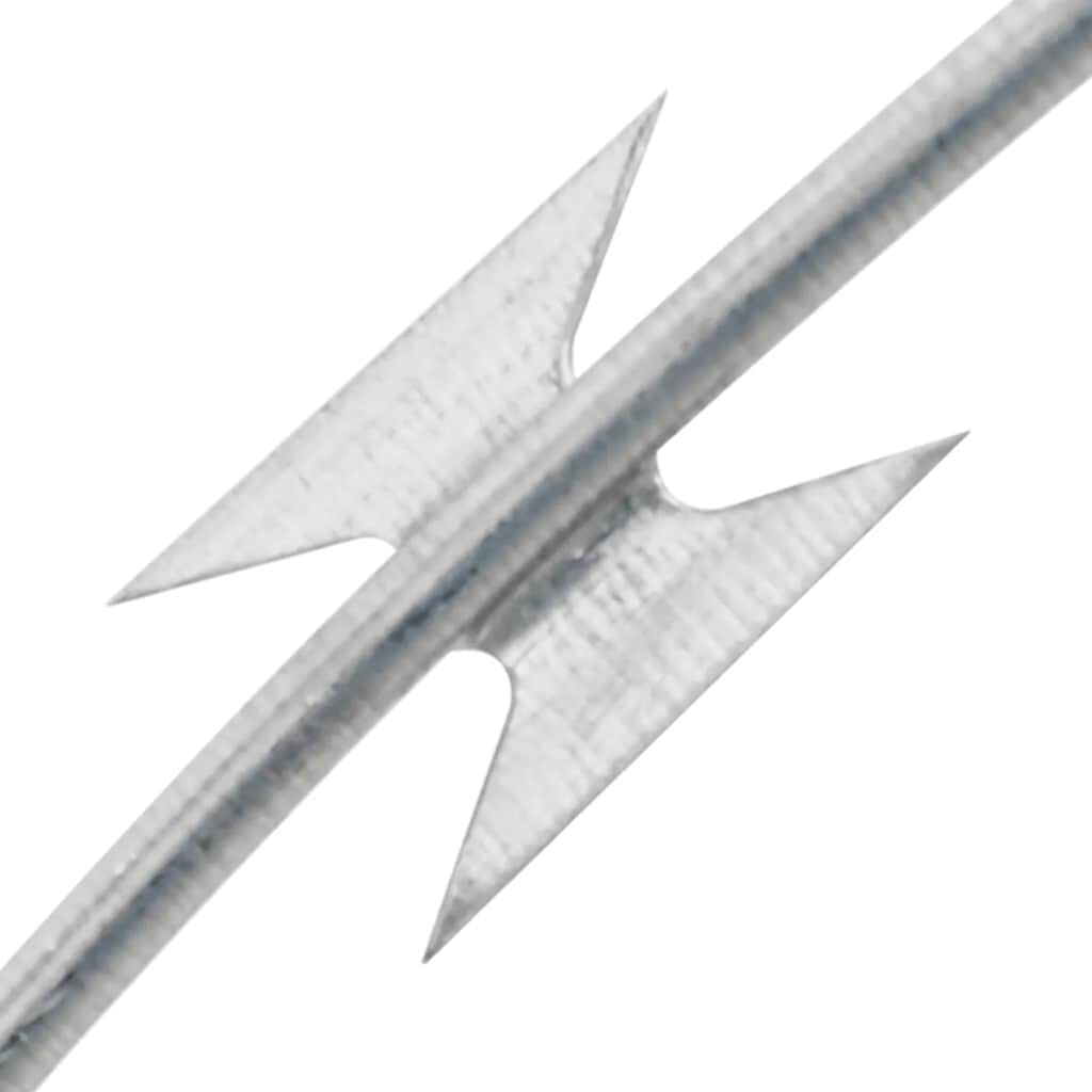 VidaXL BTO-22 أسلاك شائكة حلزونية مشذب Razor فولاذ مجلفن 100م