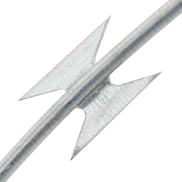 VidaXL BTO-22 أسلاك شائكة حلزونية مشذب Razor فولاذ مجلفن 100م