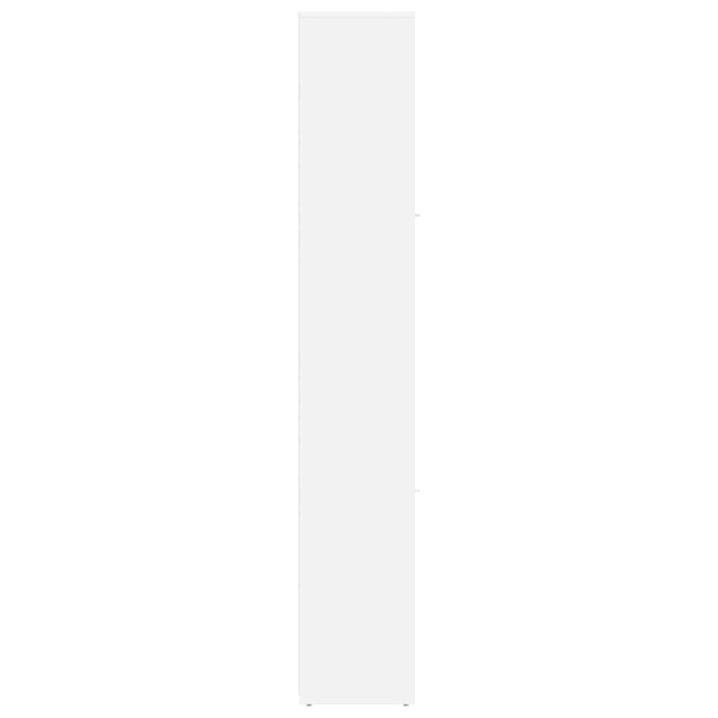 vidaXL خزانة حمام لون أبيض 30×30×183.5 سم خشب صناعي