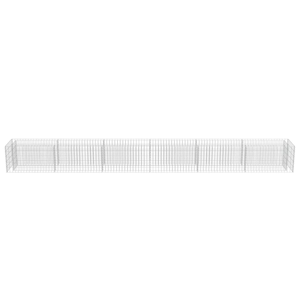 vidaXL حوض جابيون زراعي مرتفع فولاذ مجلفن 540×50×50 سم