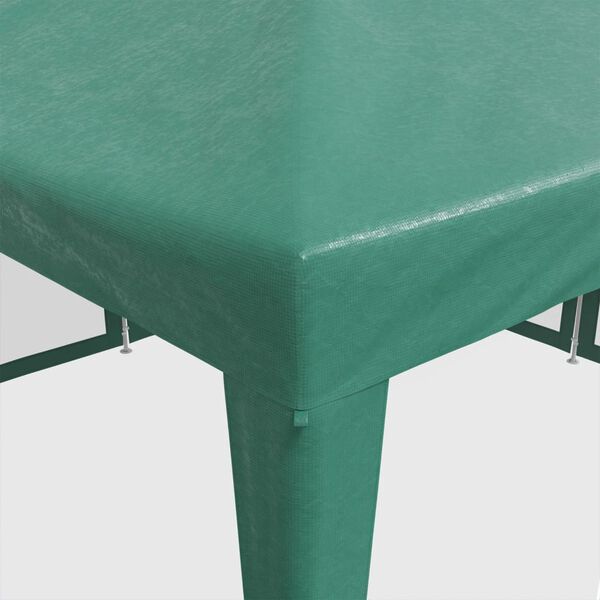 vidaXL خيمة حفلات 8 جدران جانبية شبكية لون أخضر 4×4 م HDPE