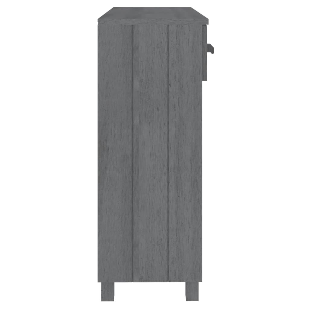vidaXL طاولة كونسول رمادي داكن 90×35×90 سم خشب صنوبر صلب