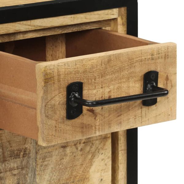 vidaXL خزانة جانبية بدرجين 53×31×72 سم خشب مانجو صلب وحديد