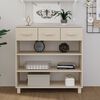 vidaXL طاولة كونسول بني عسلي 90×35×90 سم خشب صنوبر صلب