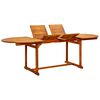 vidaXL طاولة سفرة حديقة (160-240)&times;100&times;75 سم خشب أكاسيا صلب