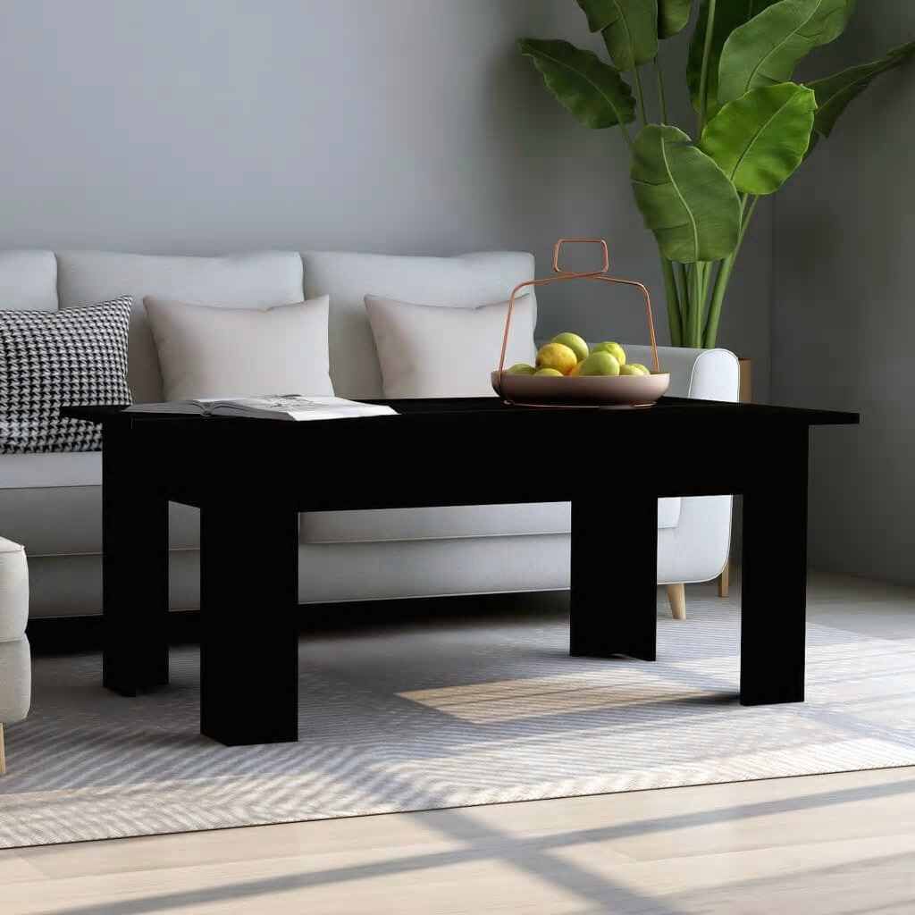vidaXL طاولة قهوة لون أسود 100×60×42 سم خشب صناعي