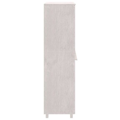 vidaXL خزانة ملابس أبيض 89×50×180 سم خشب صنوبر صلب