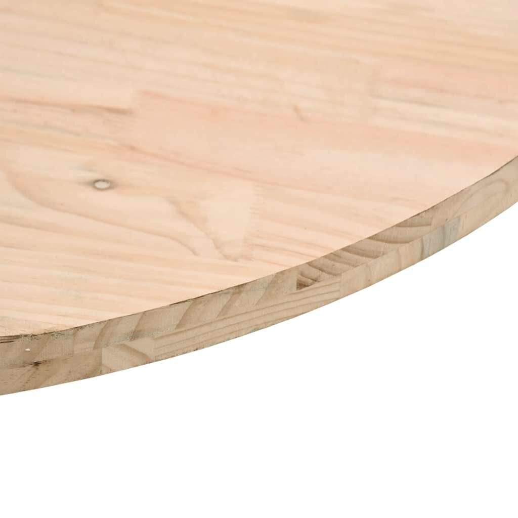 vidaXL سطح طاولة قطر 2,5x80 سم خشب صنوبر صلب