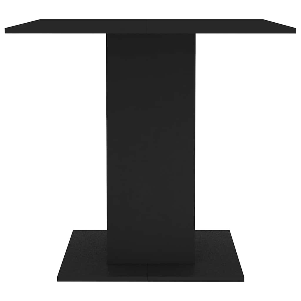 vidaXL طاولة طعام لون أسود 80×80×75 سم خشب صناعي