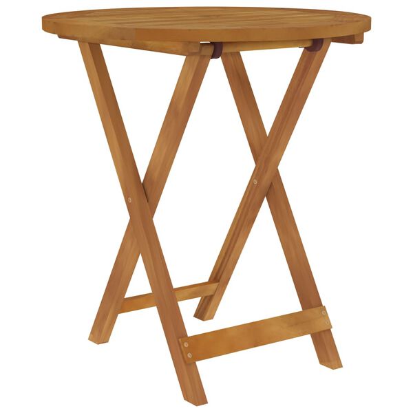 vidaXL طقم سفرة للحديقة قابل للطي 3 قطع خشب أكاسيا صلب