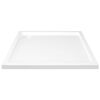 vidaXL قاعدة دش ABS مربعة لون أبيض 80 × 80 سم