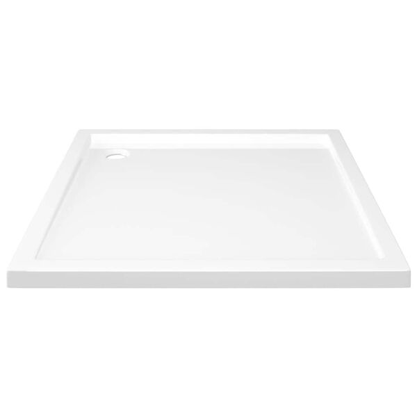 vidaXL قاعدة دش ABS مربعة لون أبيض 80 × 80 سم
