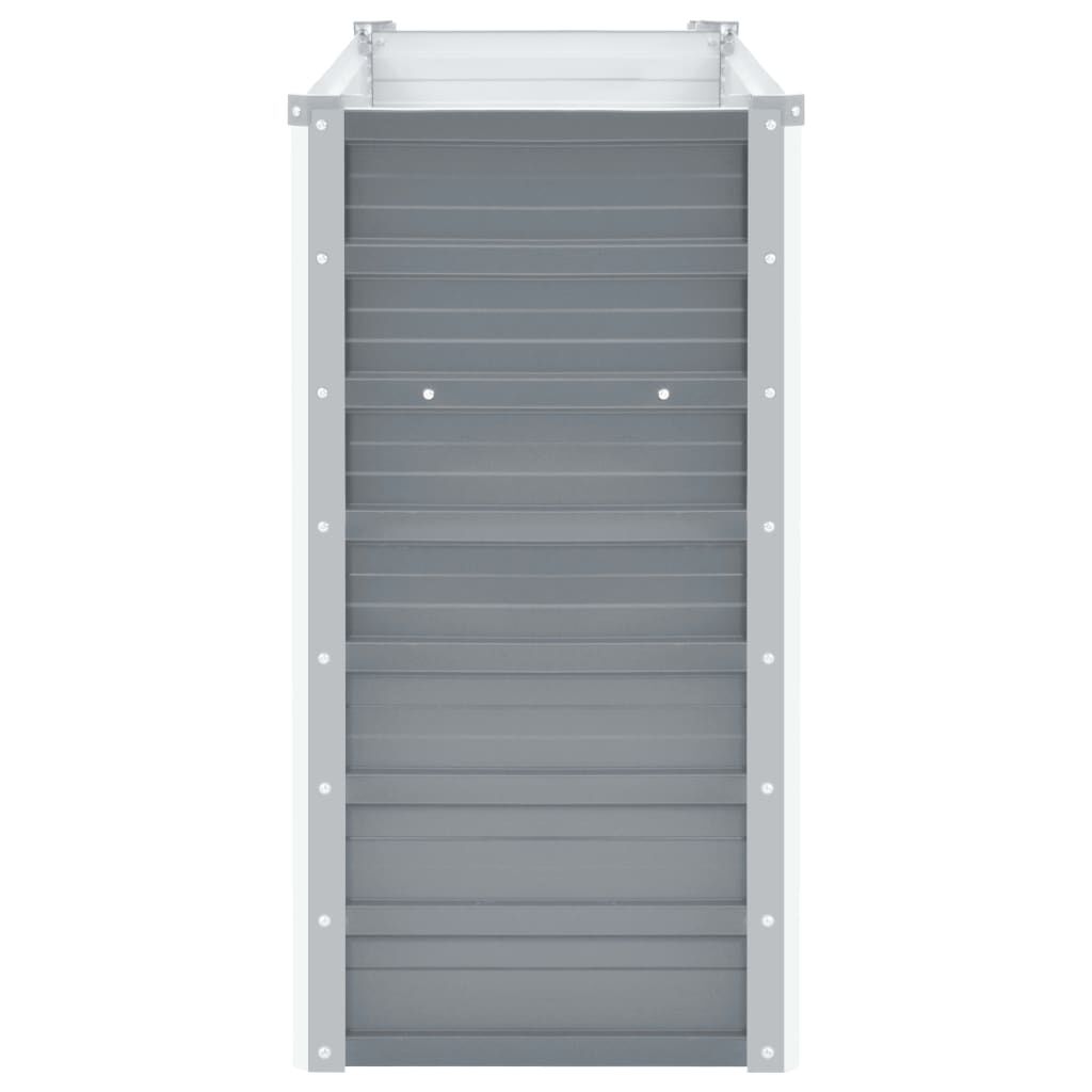 vidaXL حوض حديقة مرتفع فولاذ مجلفن 100×40×77 سم رمادي