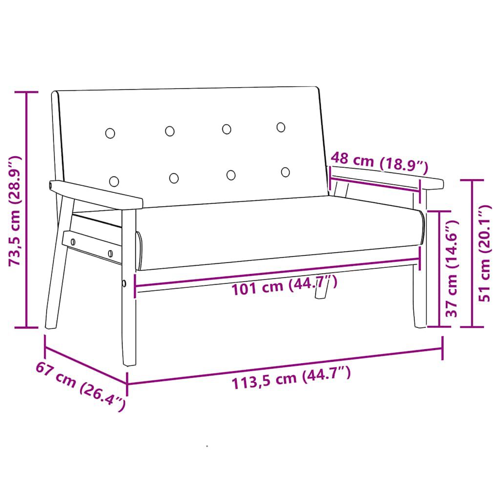 vidaXL مجموعة أريكة 2 قطعة جلد صناعي أسود