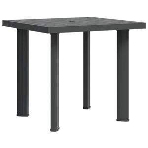 vidaXL طاولة حديقة أنثراسيت 80&times;75&times;72 سم بلاستيك