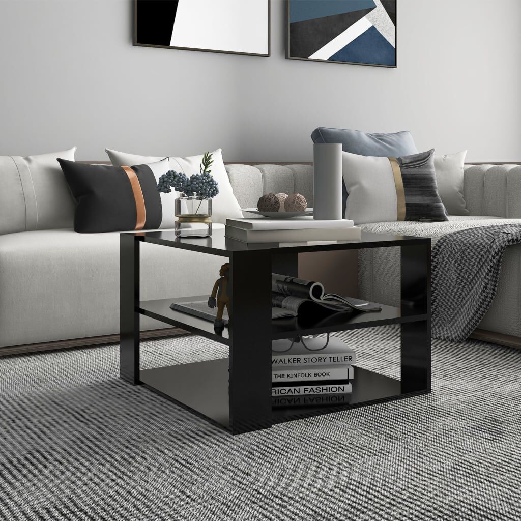 vidaXL طاولة قهوة أسود 40x60x60 سم خشب صناعي