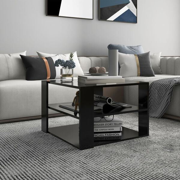 vidaXL طاولة قهوة أسود 40x60x60 سم خشب صناعي