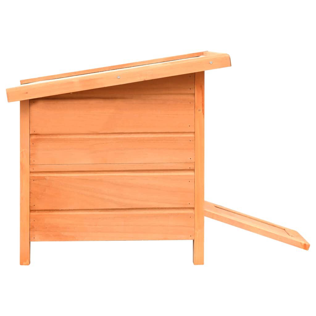 vidaXL منزل قطط خشب صنوبر صلب وخشب تنوب 50×46×43.5 سم