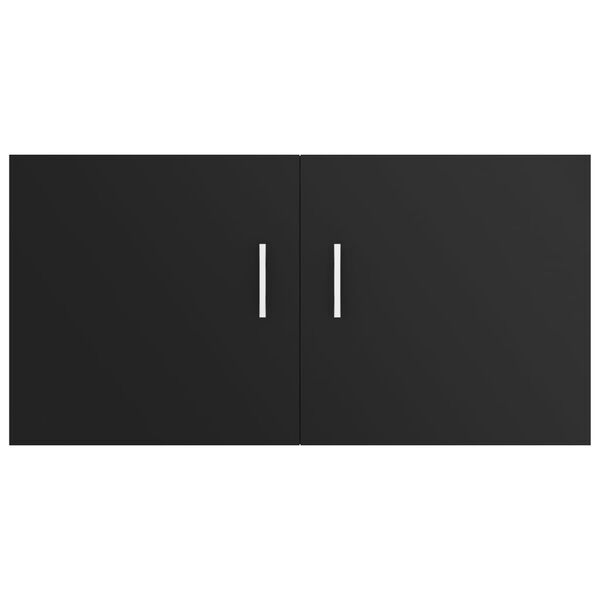 vidaXL خزانة حائط أسود 80×39×40 سم خشب صناعي